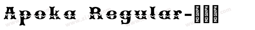 Apoka Regular字体转换